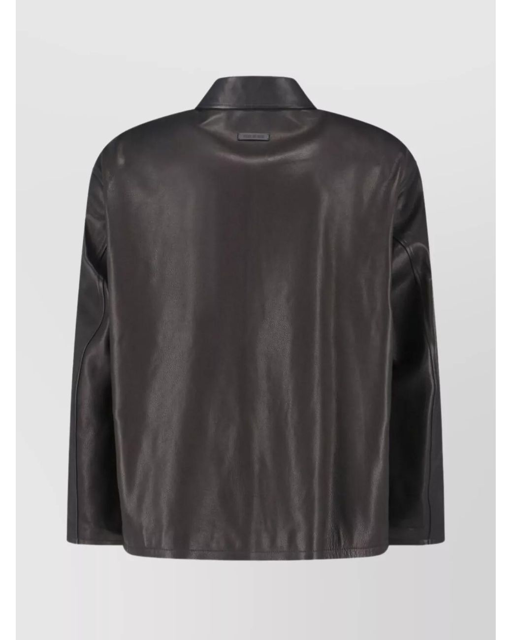 Fear Of God Black Leather Jacket for men