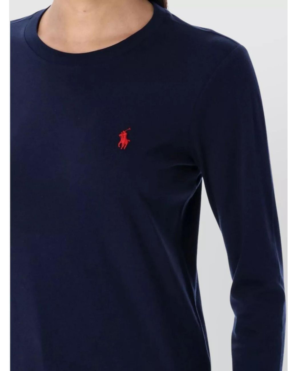Polo Ralph Lauren Blue Long-Sleeve Cotton Jersey T-Shirt