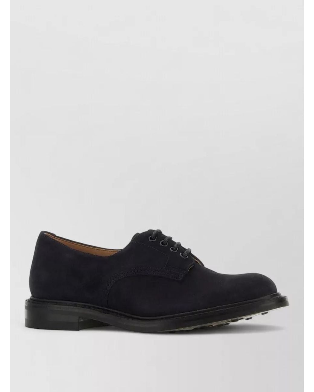 Tricker's Black Leather Lace-Up Derby Shoes for men