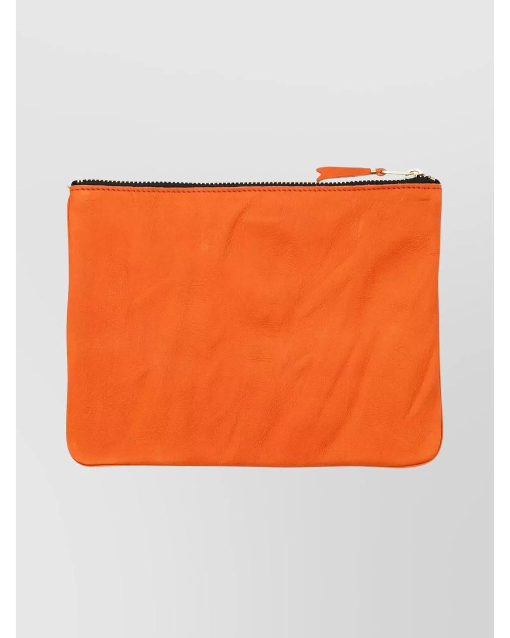Comme des Garçons Orange Leather Textured Pouch