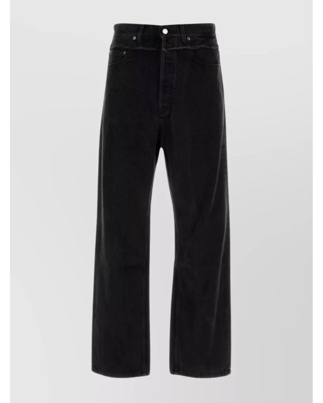 Ambush Black Denim Mid-Rise Wide-Leg Jeans for men