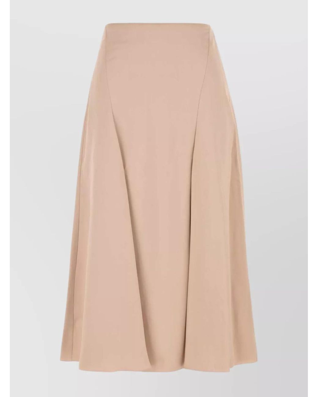 Fendi Natural Long Silk Skirt A-Line Silhouette