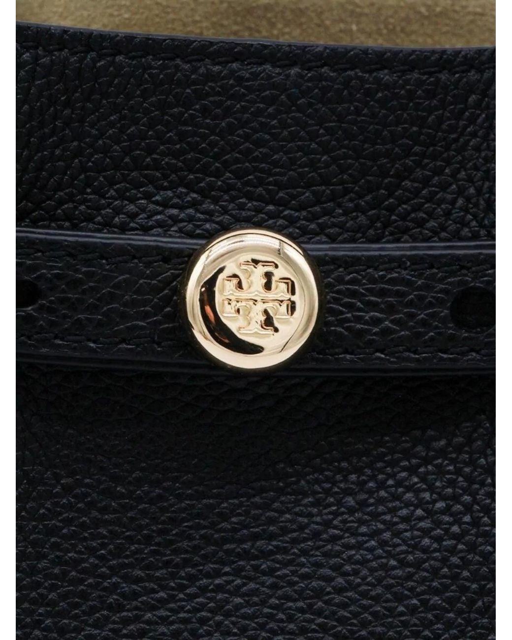 Tory Burch Black Romy Mini Leather Bucket Bag