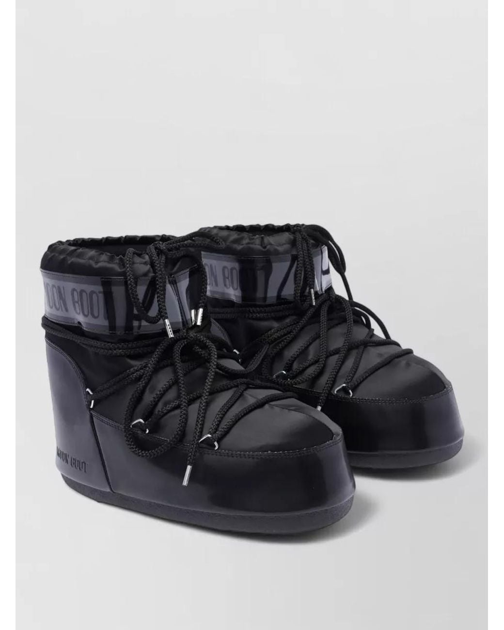 Moon Boot Black Satin Ankle Boots