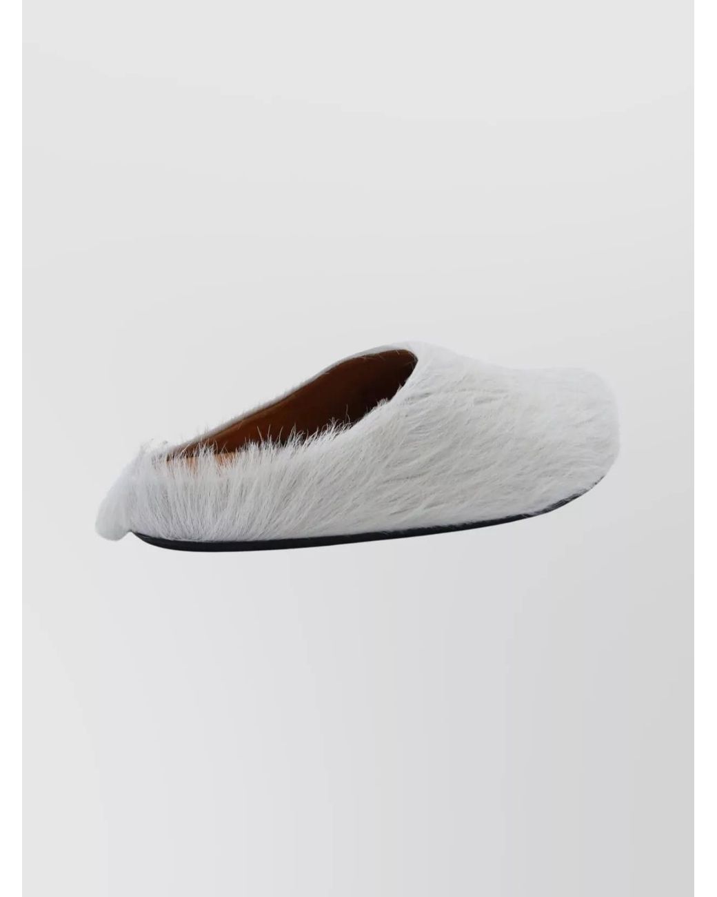 Marni Gray Faux Fur Fussbett Slippers for men