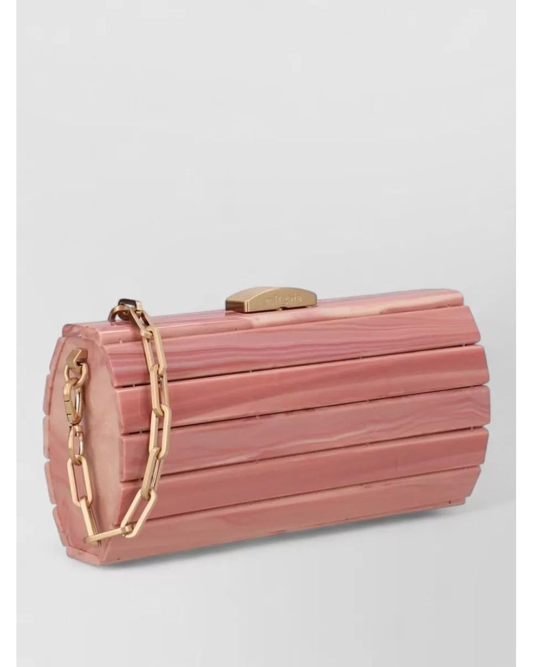 Cult Gaia Pink Acrylic Mini Clutch Bag