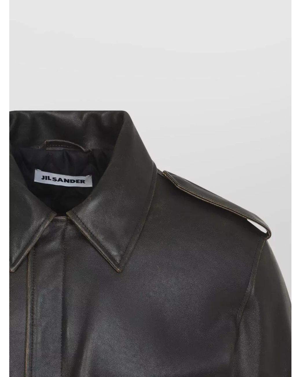 Jil Sander Black Leather Blouson for men
