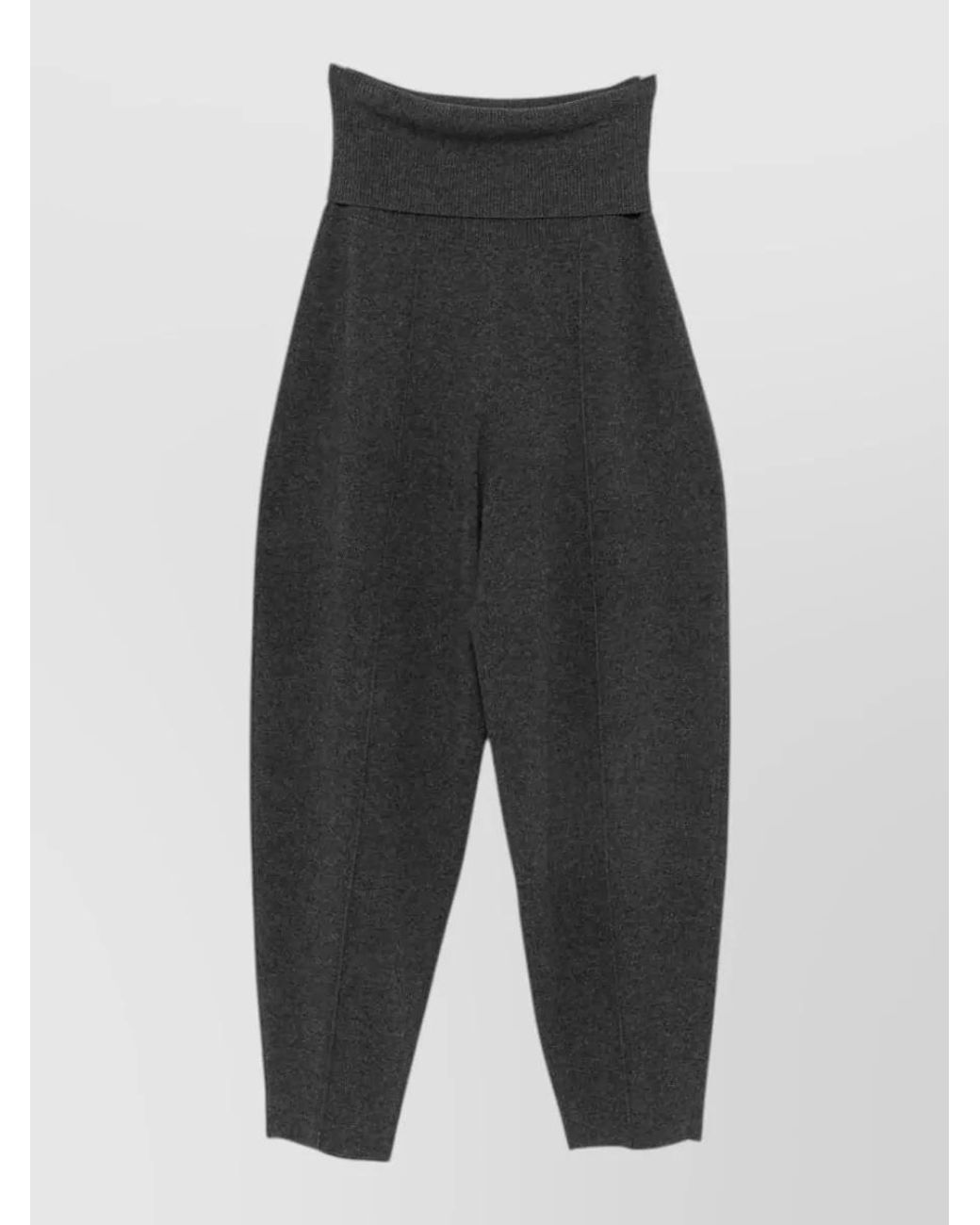 Zimmermann Gray Merino Wool Ribbed Loungewear Trousers