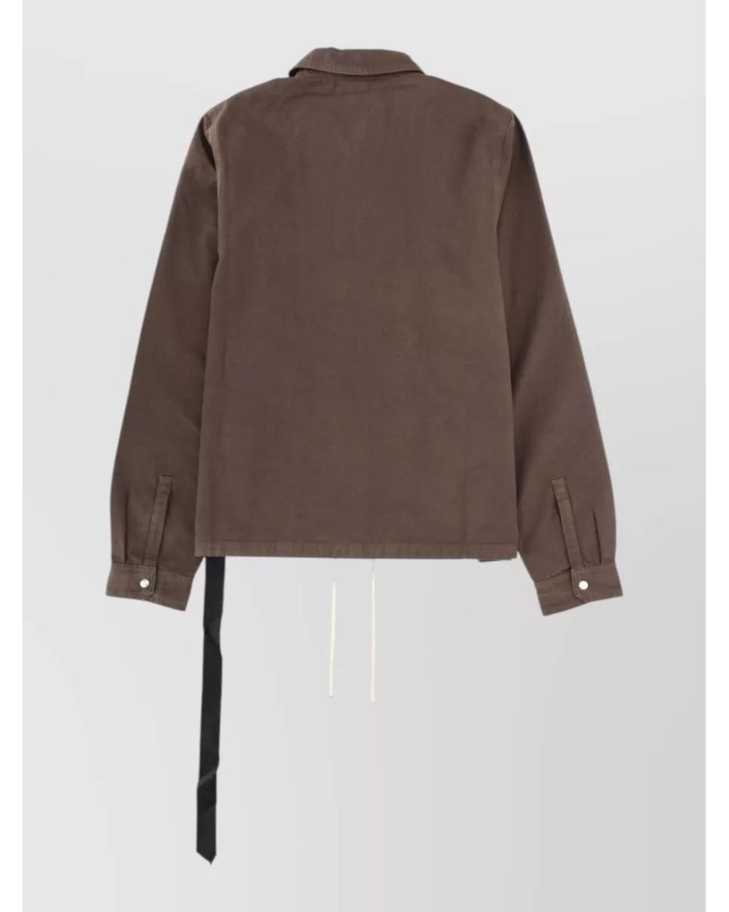Rick Owens Brown Cotton Single Breasted Coat for men