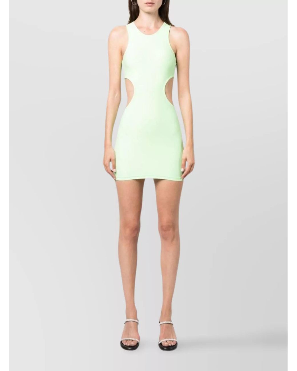 Reina Olga Green Cutout Sleeveless Mini Dress