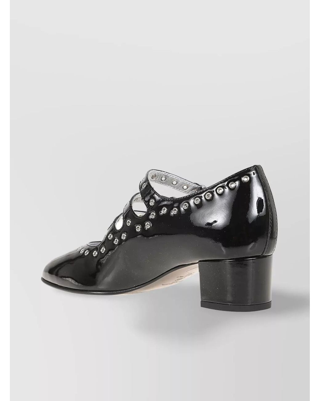 CAREL PARIS Black Leather Mary Jane Pumps
