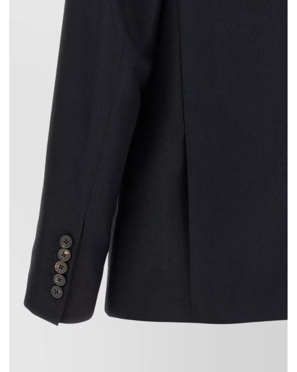 Dries Van Noten Blue Wool Embellished Double-Breasted Blazer