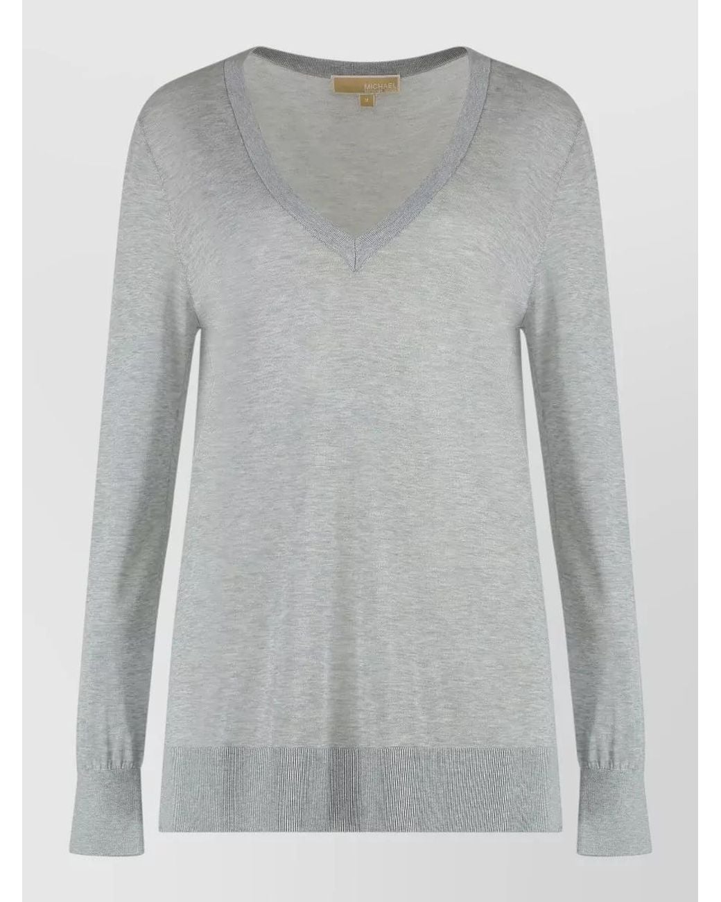 MICHAEL Michael Kors Gray Fine-Knit Sweatshirt