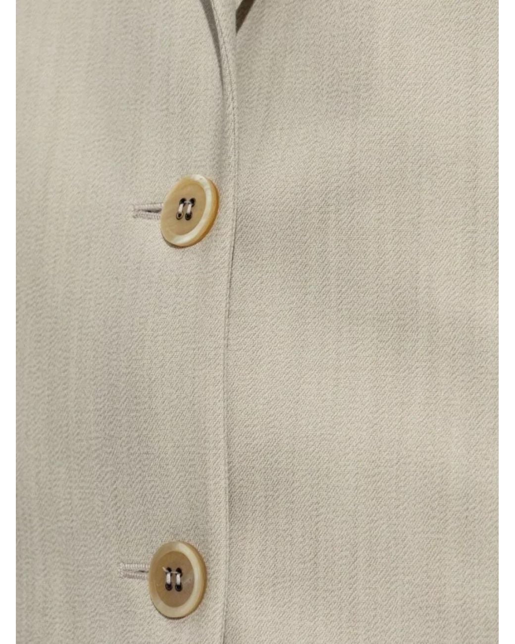 Golden Goose Deluxe Brand Natural Single-Breasted Wool-Blend Vest