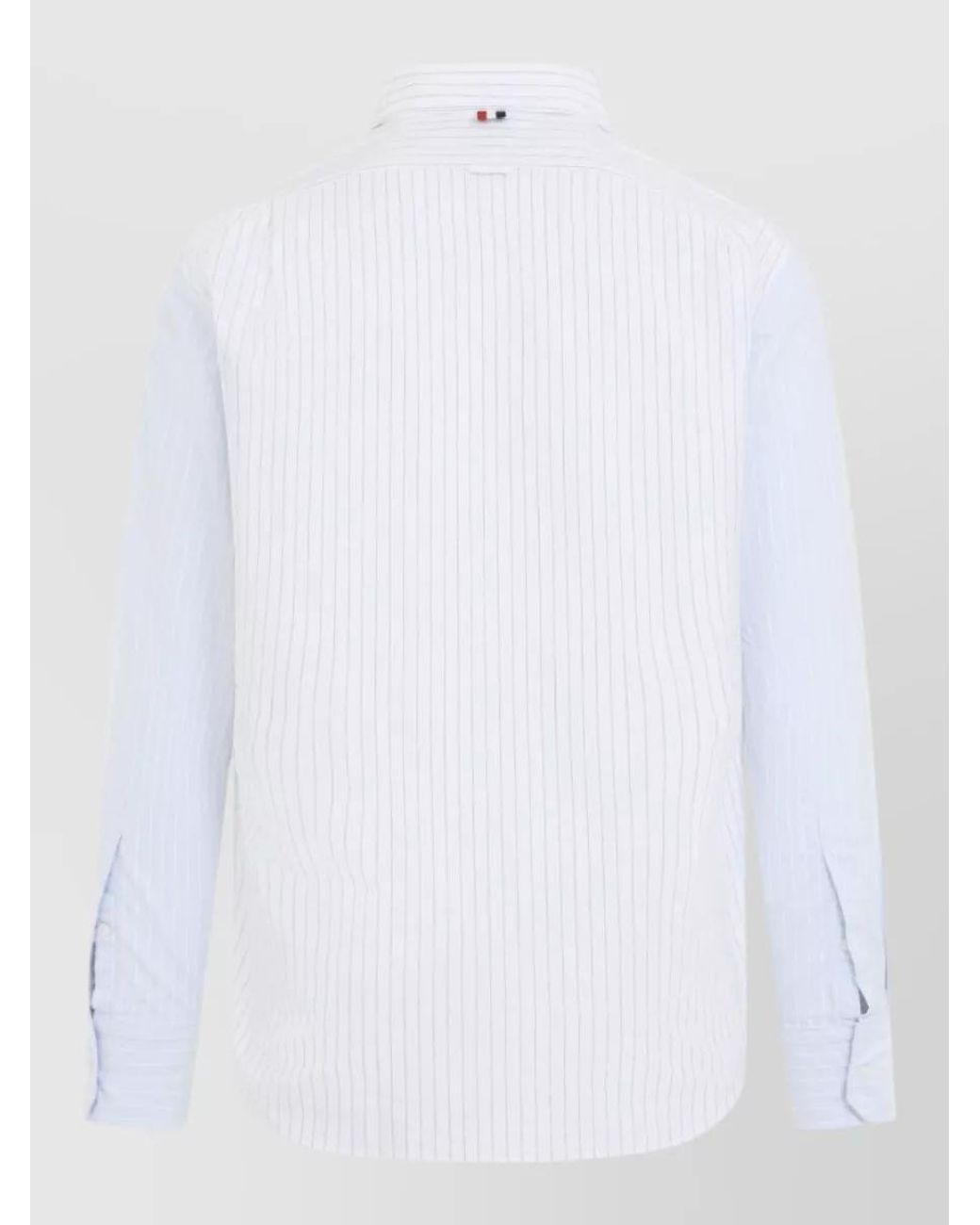 Thom Browne White Striped Cotton Button-Down Shirt for men