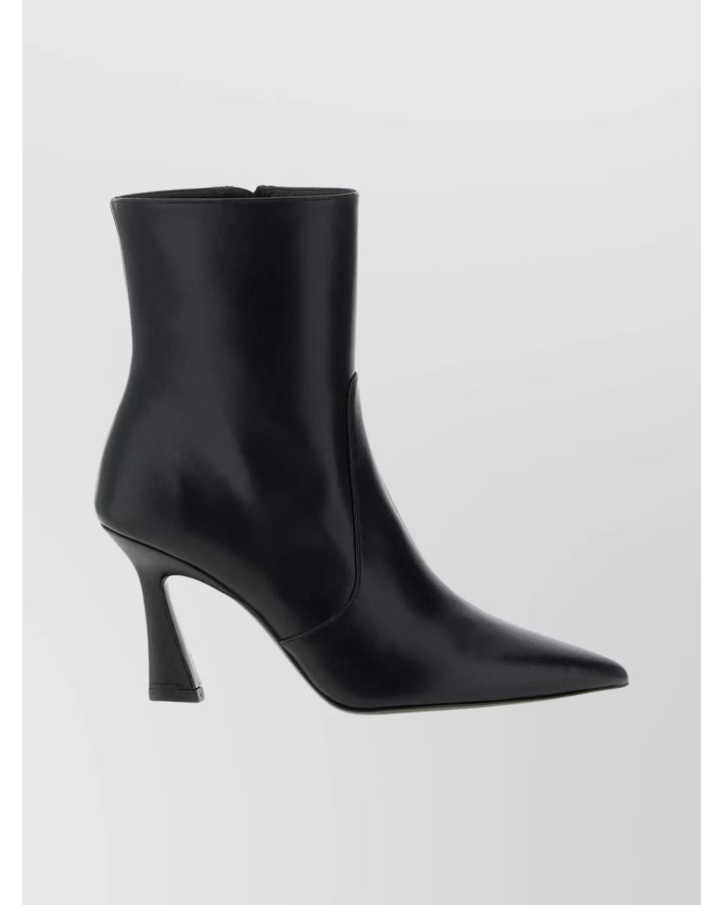Stuart Weitzman Black Leather Ankle Boots