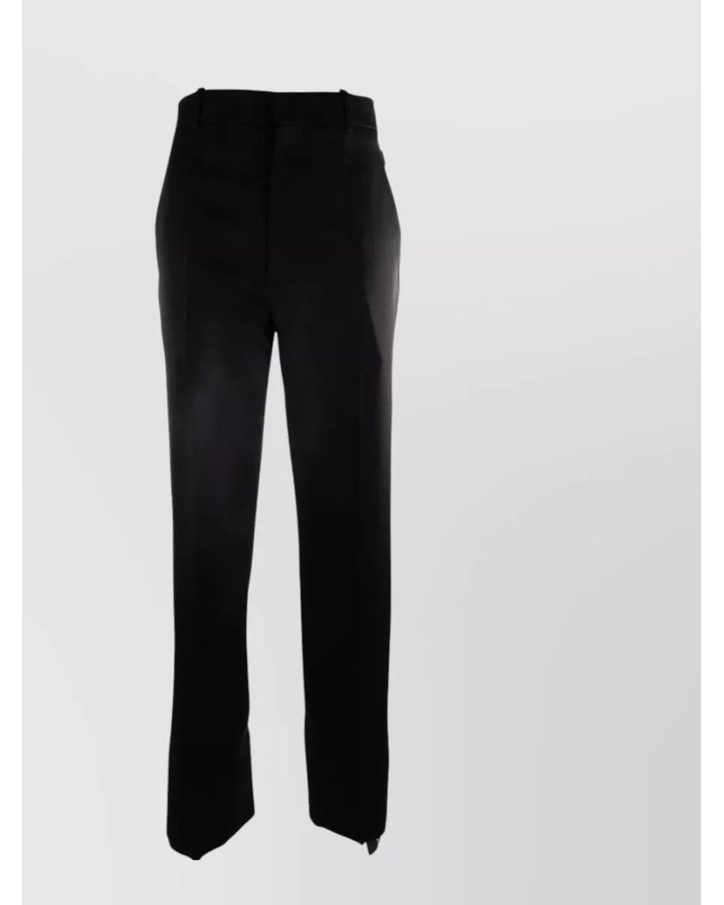 Bottega Veneta Black Straight-Leg Tailored Trousers