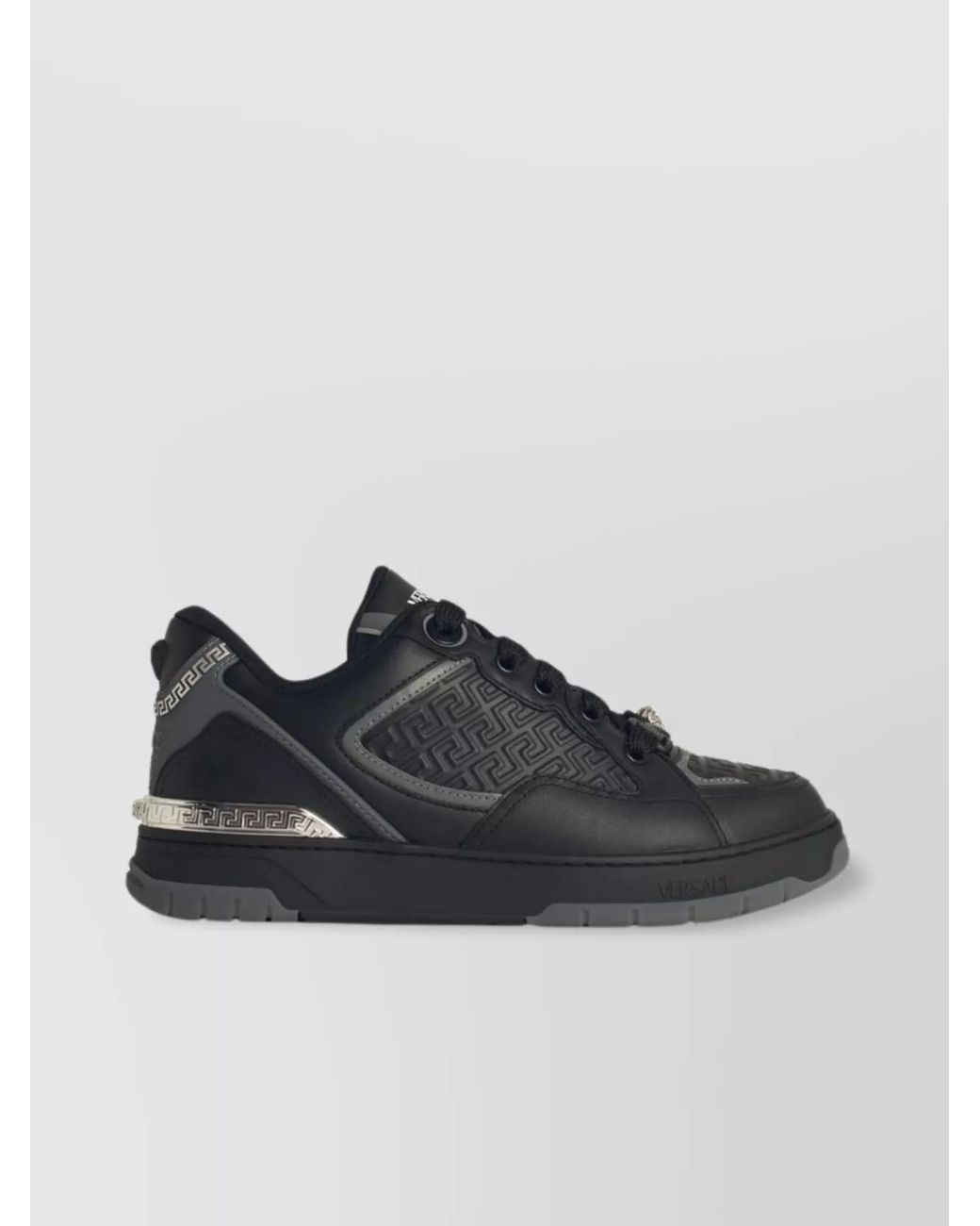 Versace Blue Leather Low-Top Sneakers for men