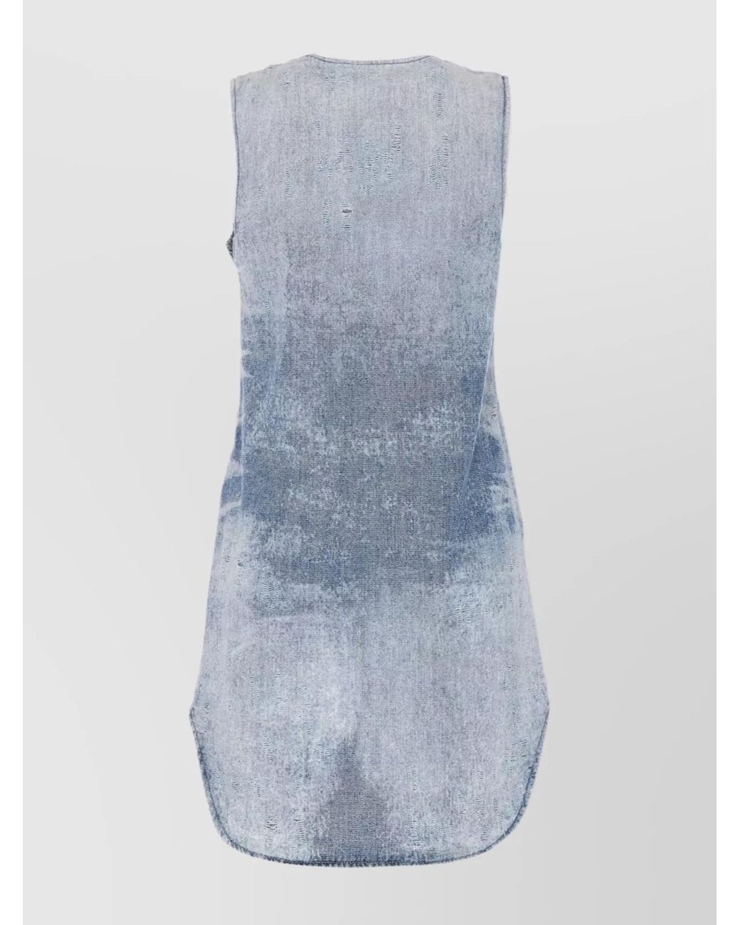DIESEL Blue Denim Sleeveless V-Neck Mini Dress
