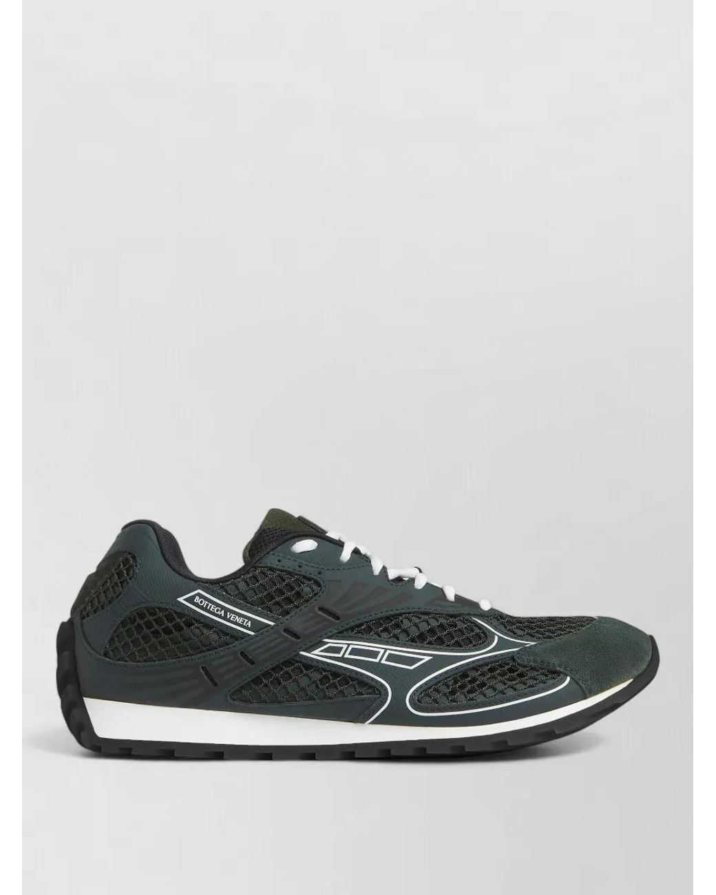 Bottega Veneta Black Leather Orbit Low-Top Sneakers for men