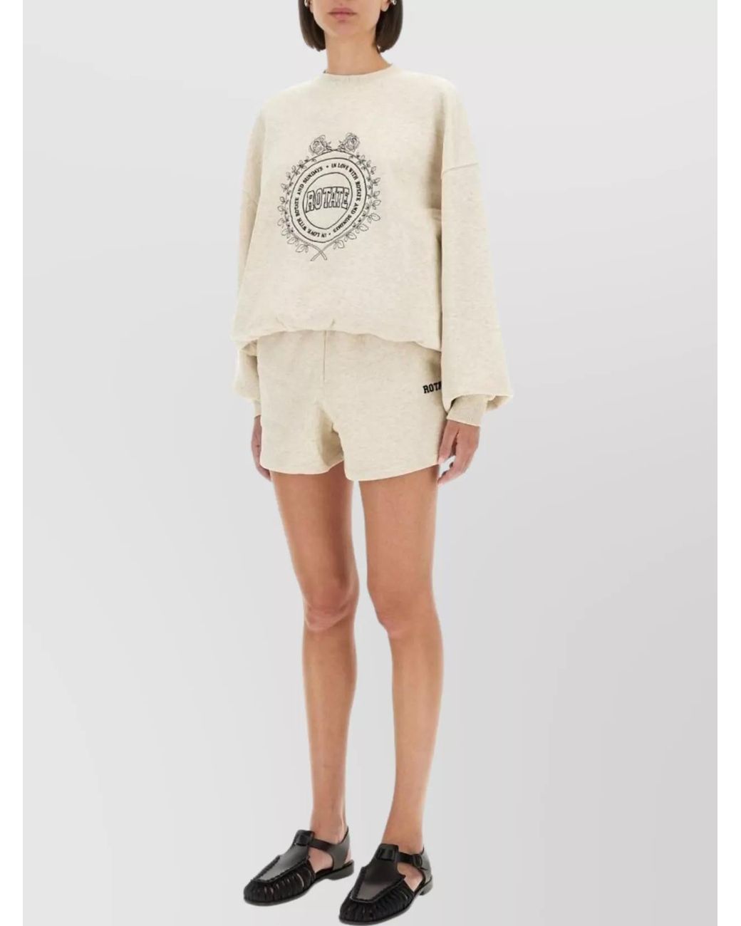 ROTATE BIRGER CHRISTENSEN Natural Organic Cotton Sweatshirt
