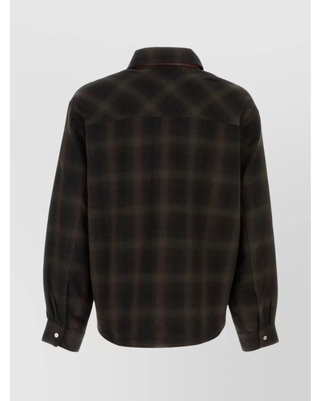 Represent Black Reversible Check Shirt Chest Pocket for men
