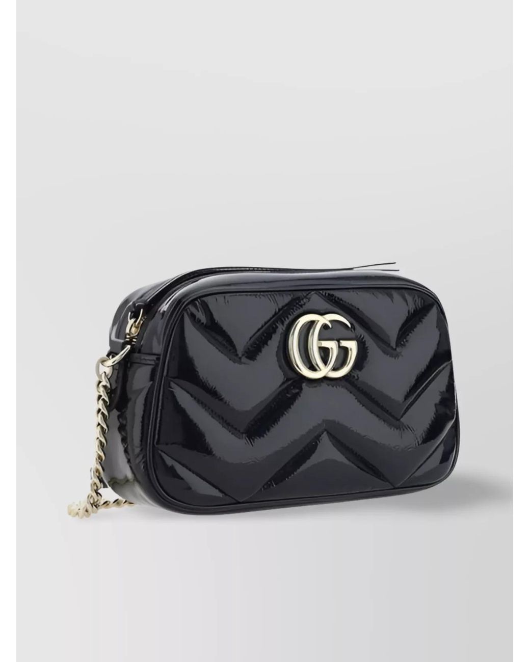 Gucci Black Gg Marmont Small Leather Shoulder Bag