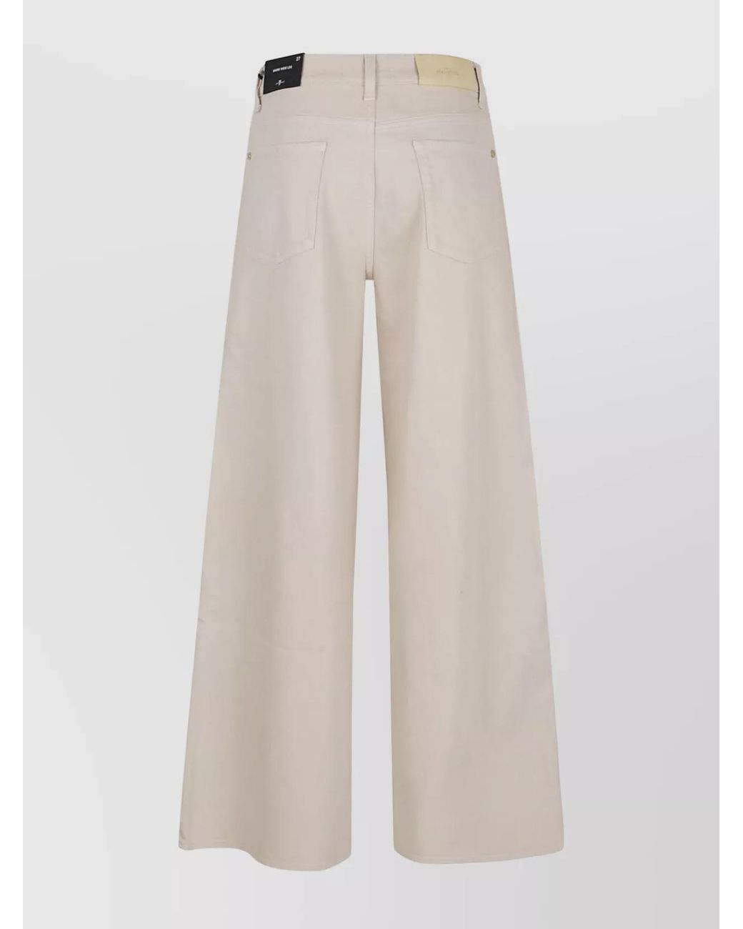 7 For All Mankind White Denim High-Rise Wide-Leg Jeans