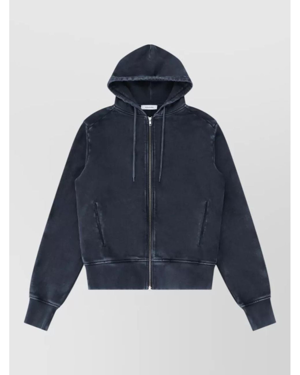 Entire studios Blue Cotton Slim-Fit Zip-Up Hooded Jacket for men