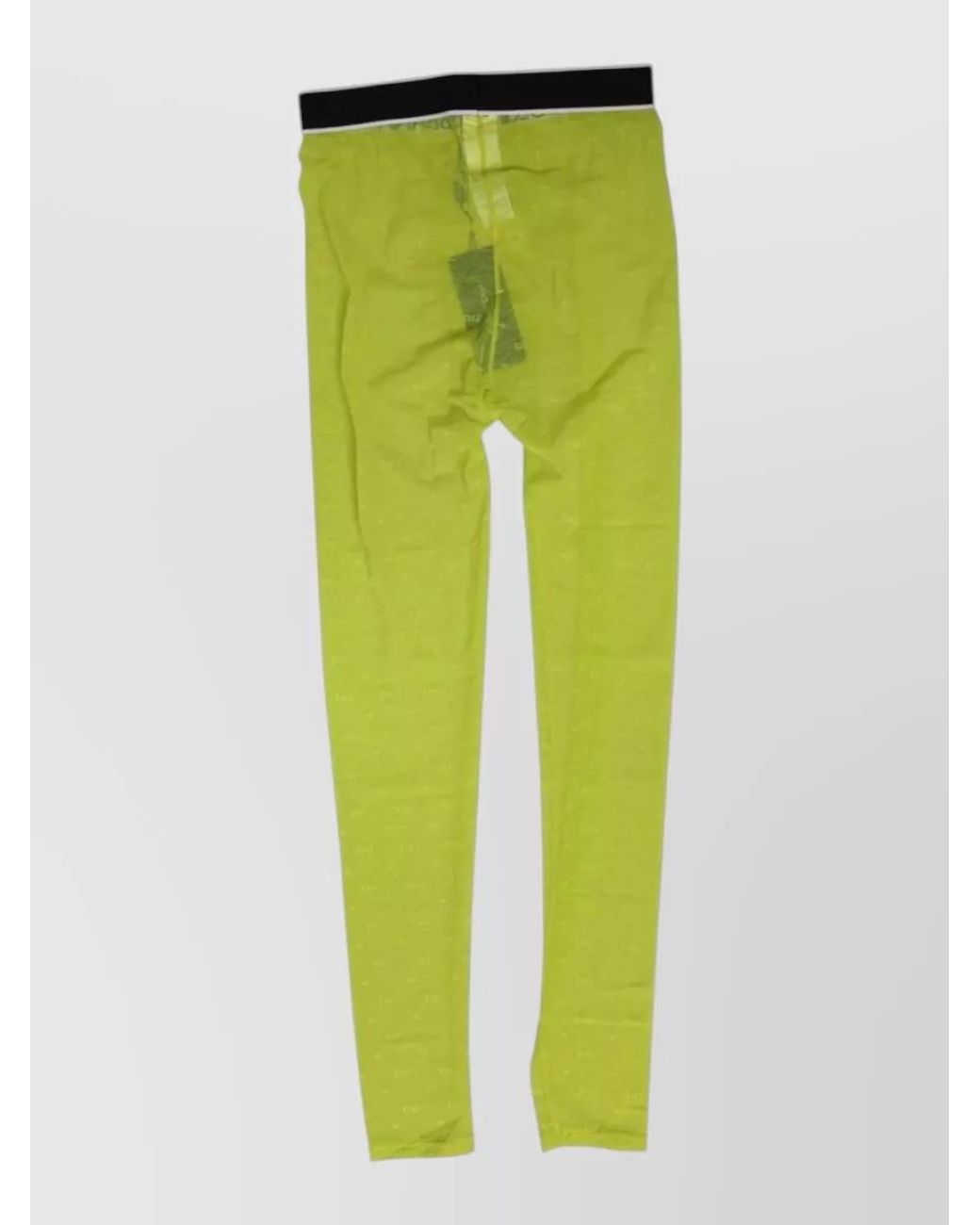 Dolce & Gabbana Green Logo Lace Leggings