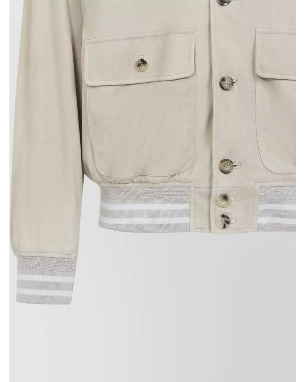 Ralph Lauren Natural Suede Bomber Jacket for men