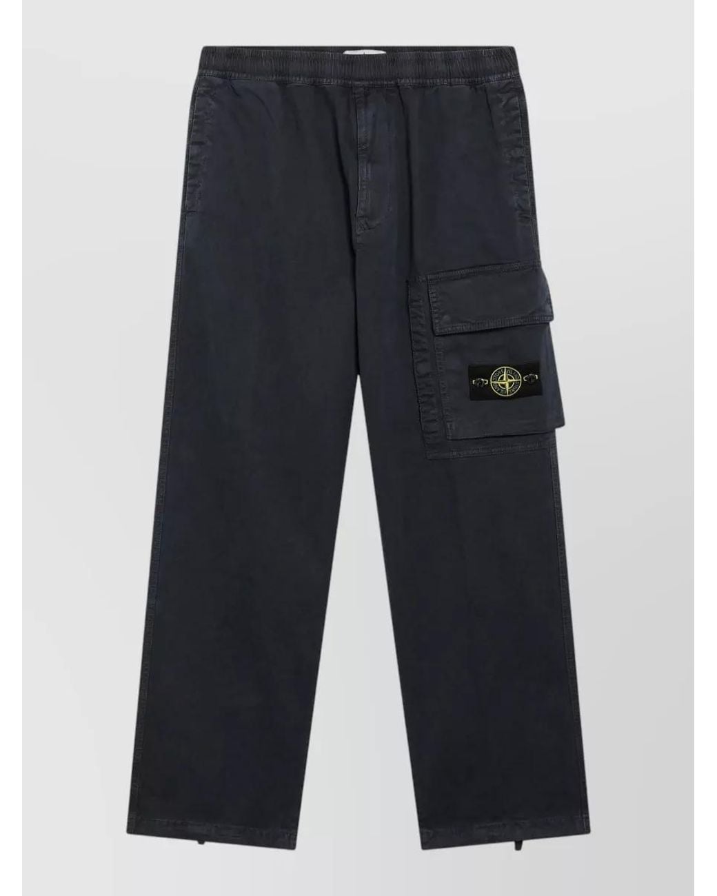 Stone Island Blue Loose-Fit Trousers for men