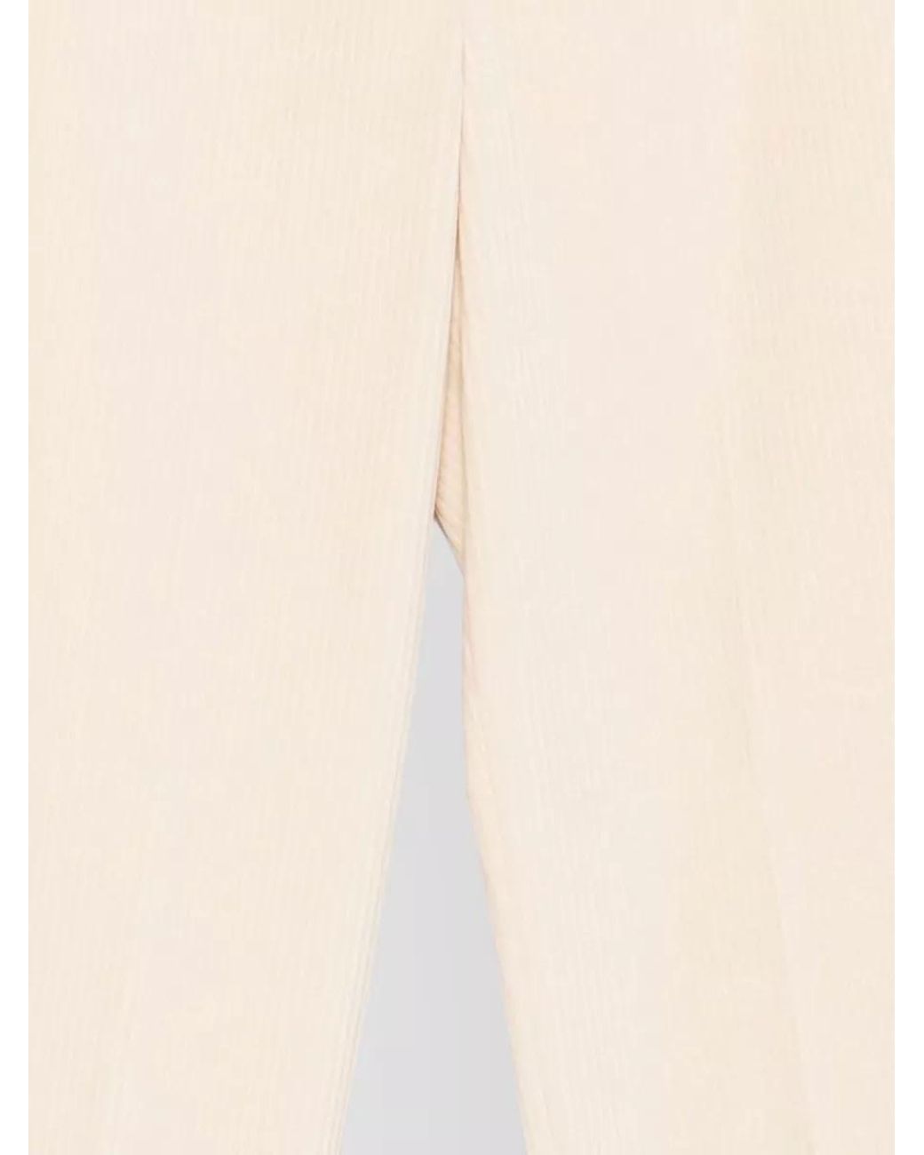 Circolo 1901 Natural Corduroy-Effect Carrot Tailored Trousers