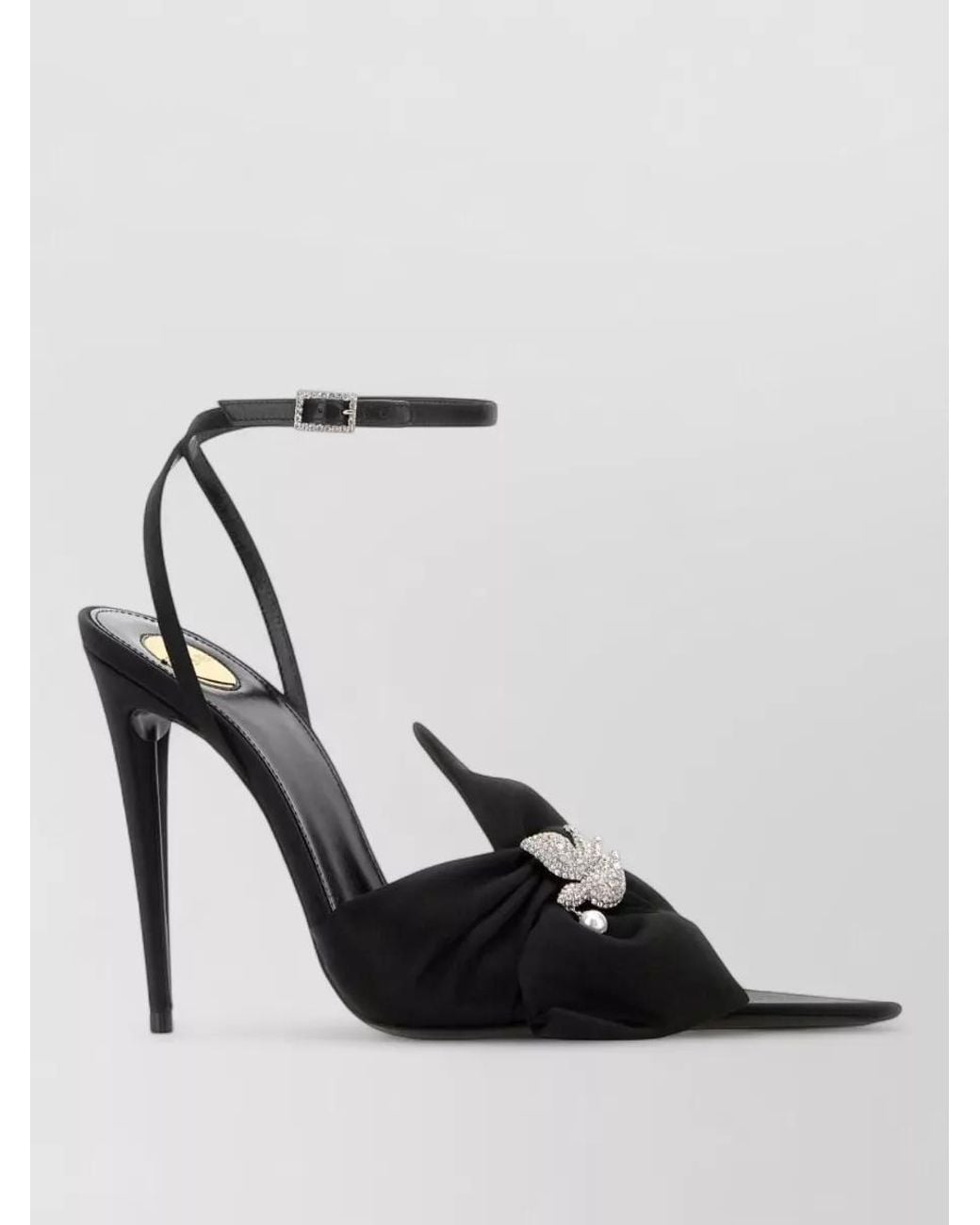 Saint Laurent Multicolor Silk Crepe Sandals