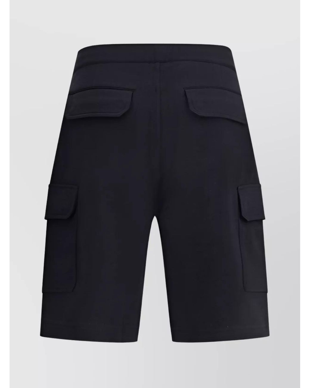 Brunello Cucinelli Blue Cashmere Blend Cargo Bermuda Shorts for men