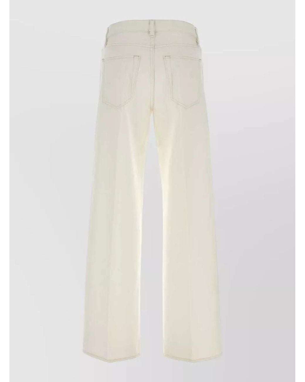 FRAME White Denim Wide-Leg Trousers