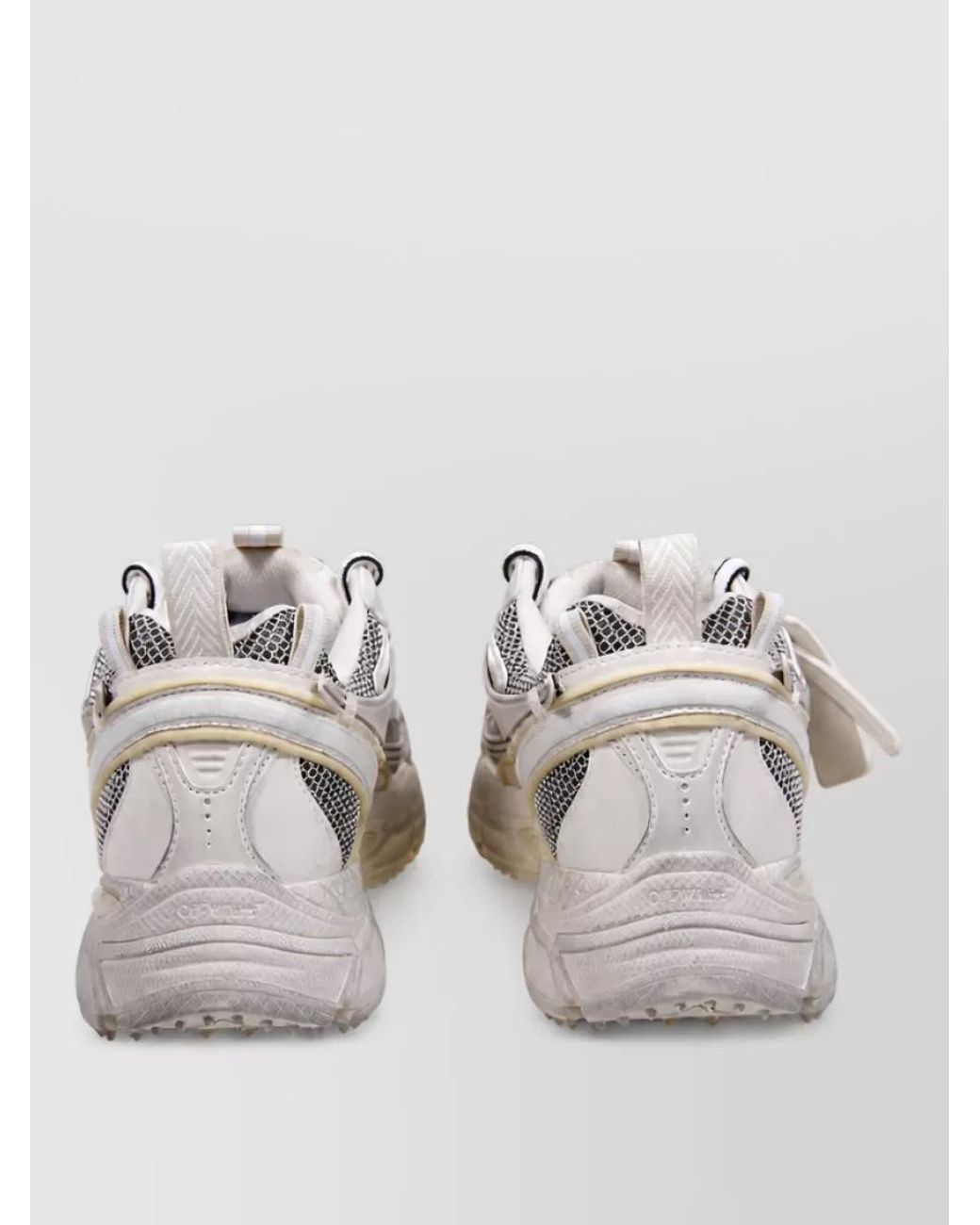 Off-White c/o Virgil Abloh Gray Be Right Back Worn Out Low-Top Sneakers for men