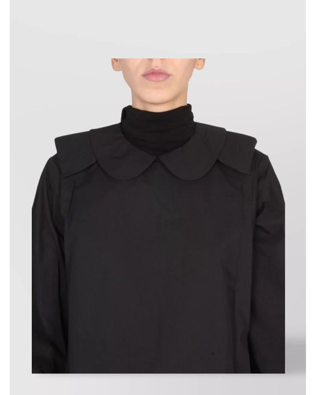 Raf Simons Black Relaxed-Fit Cotton Shirt Midi Dress