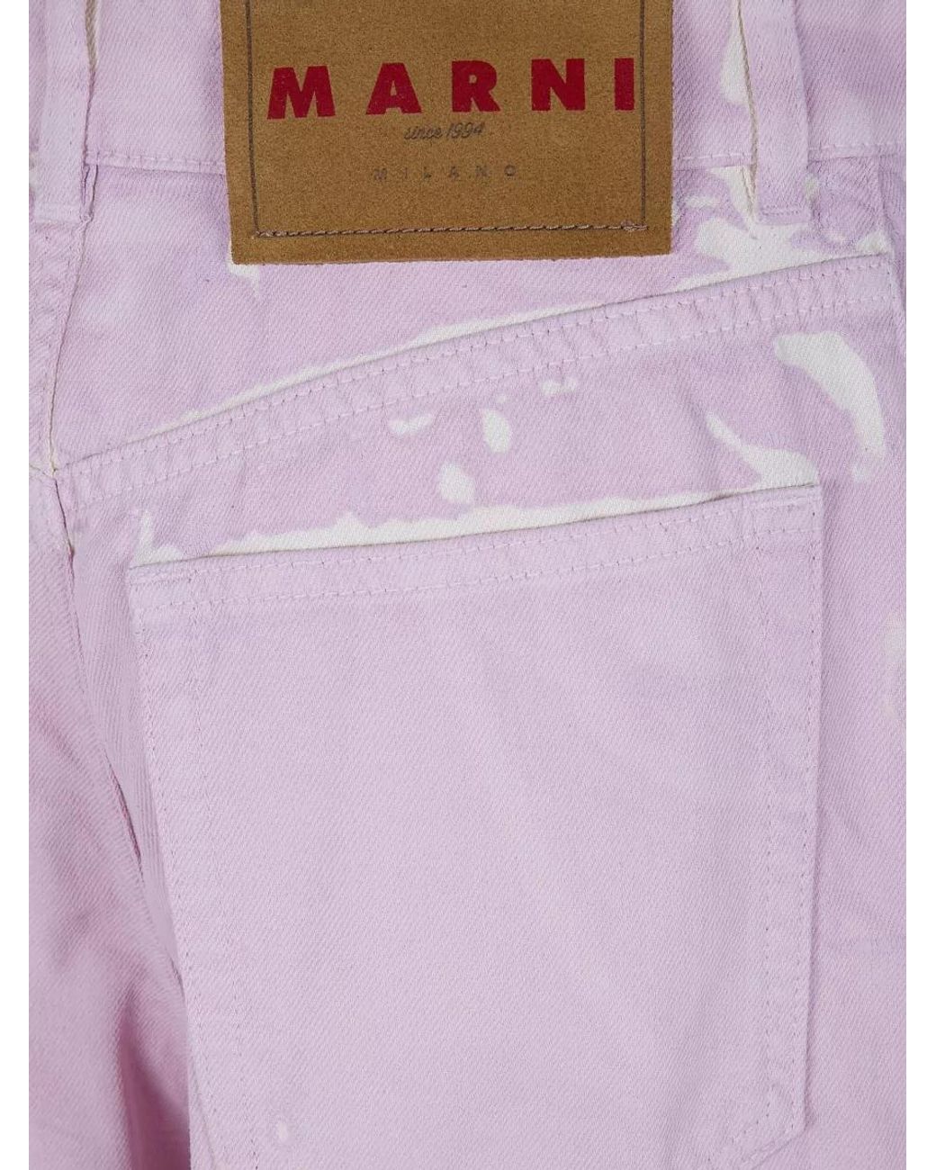 Marni Pink Straight-Leg Trousers