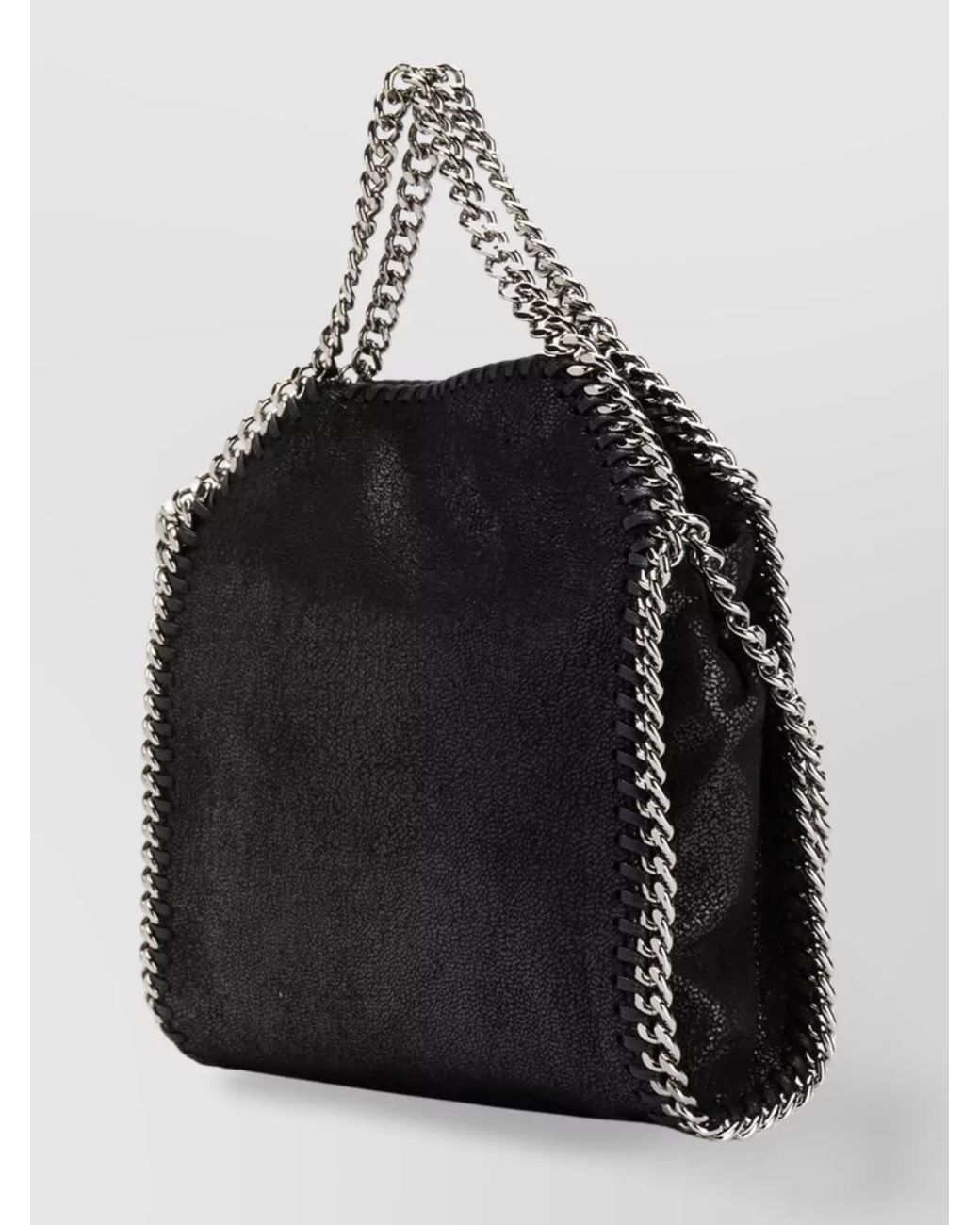 Stella McCartney Black Falabella Tiny Faux Leather Tote Bag