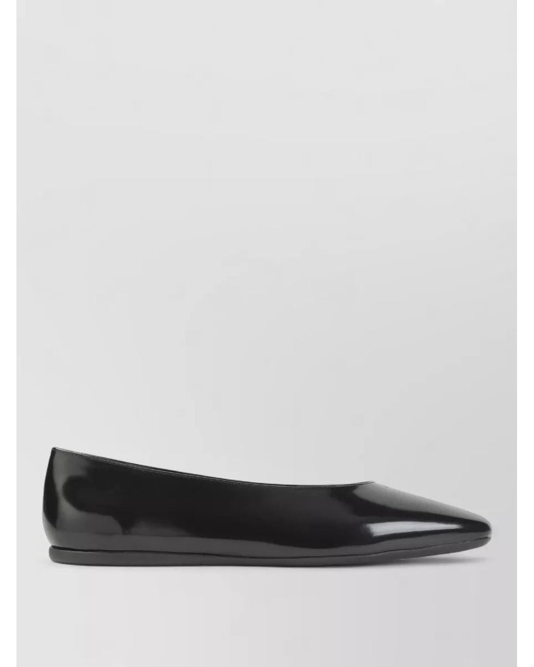 Prada Black Leather Ballerina Flats
