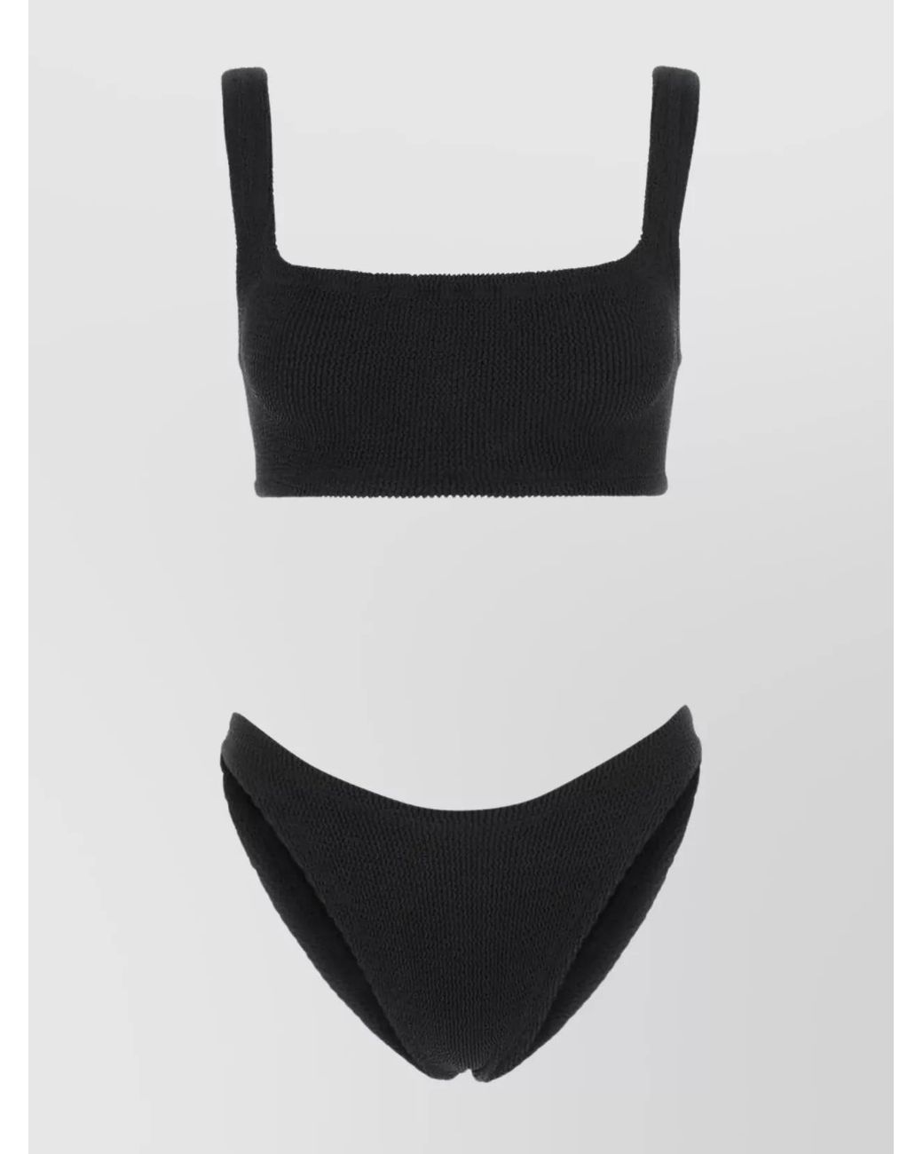 Hunza G Black Textured Bikini