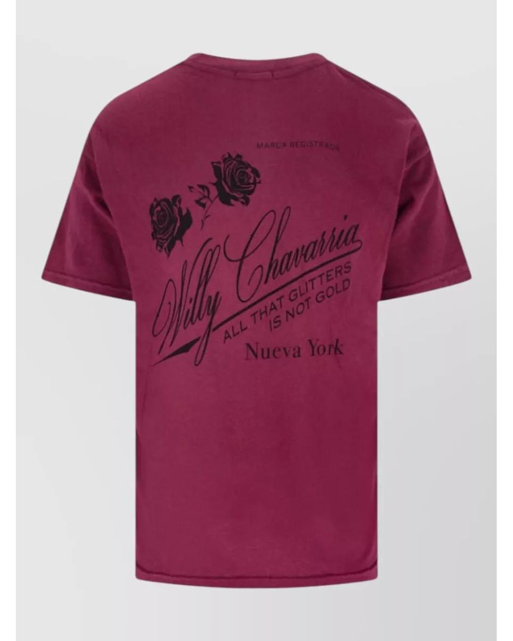 Willy Chavarria Red Cotton Short-Sleeve T-Shirt for men
