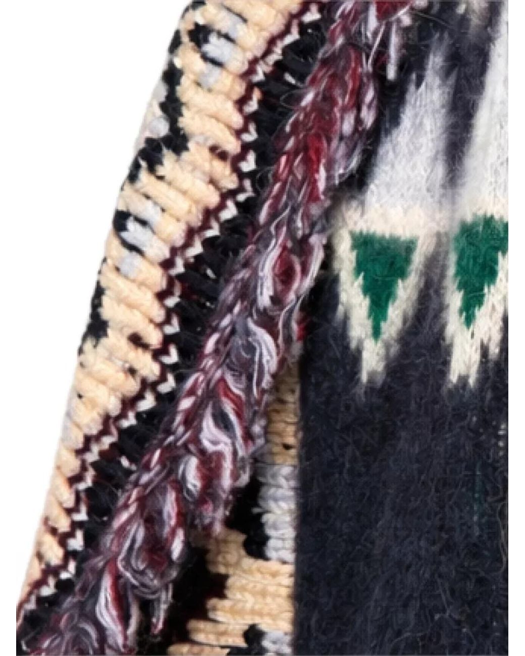 Forte_forte White Wool Oversized Geometric Pattern Shawl Collar Long-Sleeve Cardigan
