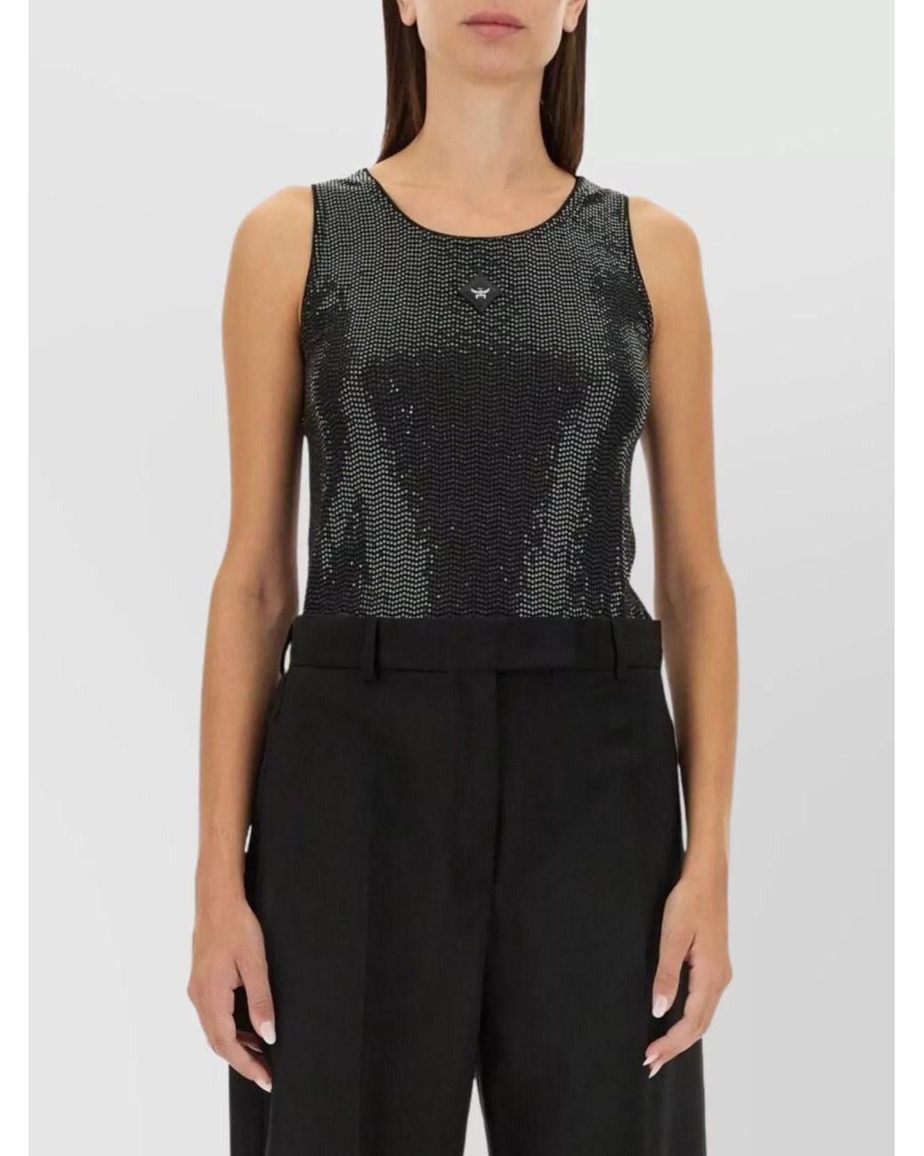 MCM Black Regular-Fit Tank Top