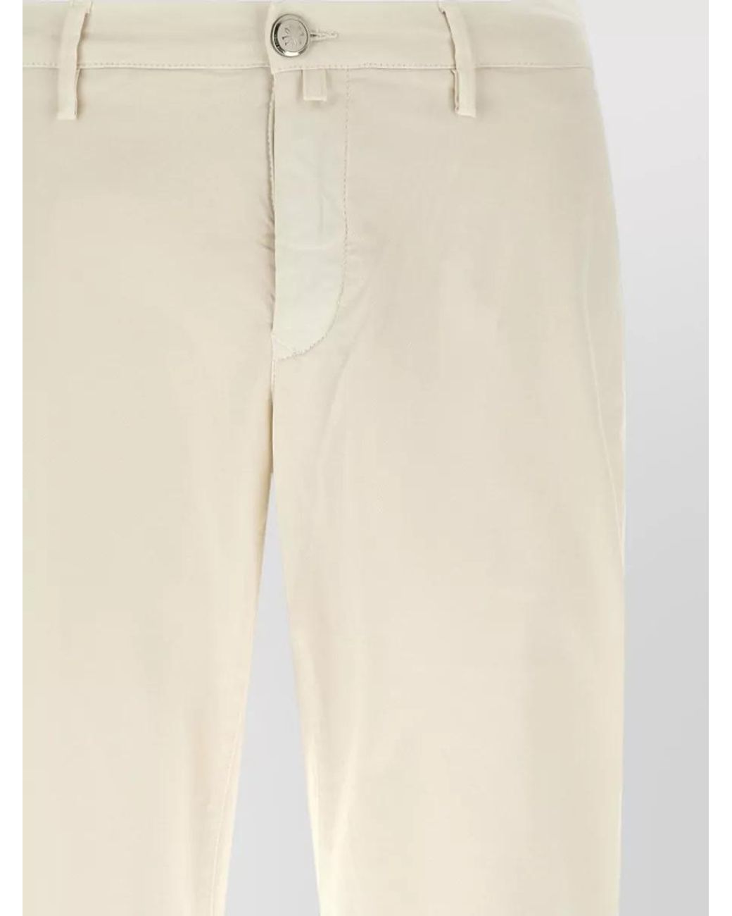 Jacob Cohen White Bobby Low-Rise Straight-Leg Chinos for men