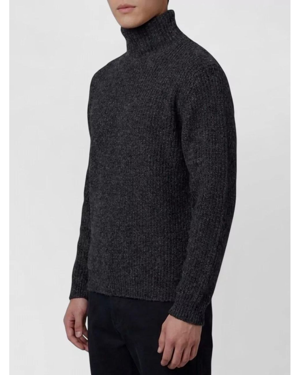 Lemaire Blue Alpaca Yak Turtleneck Sweater for men