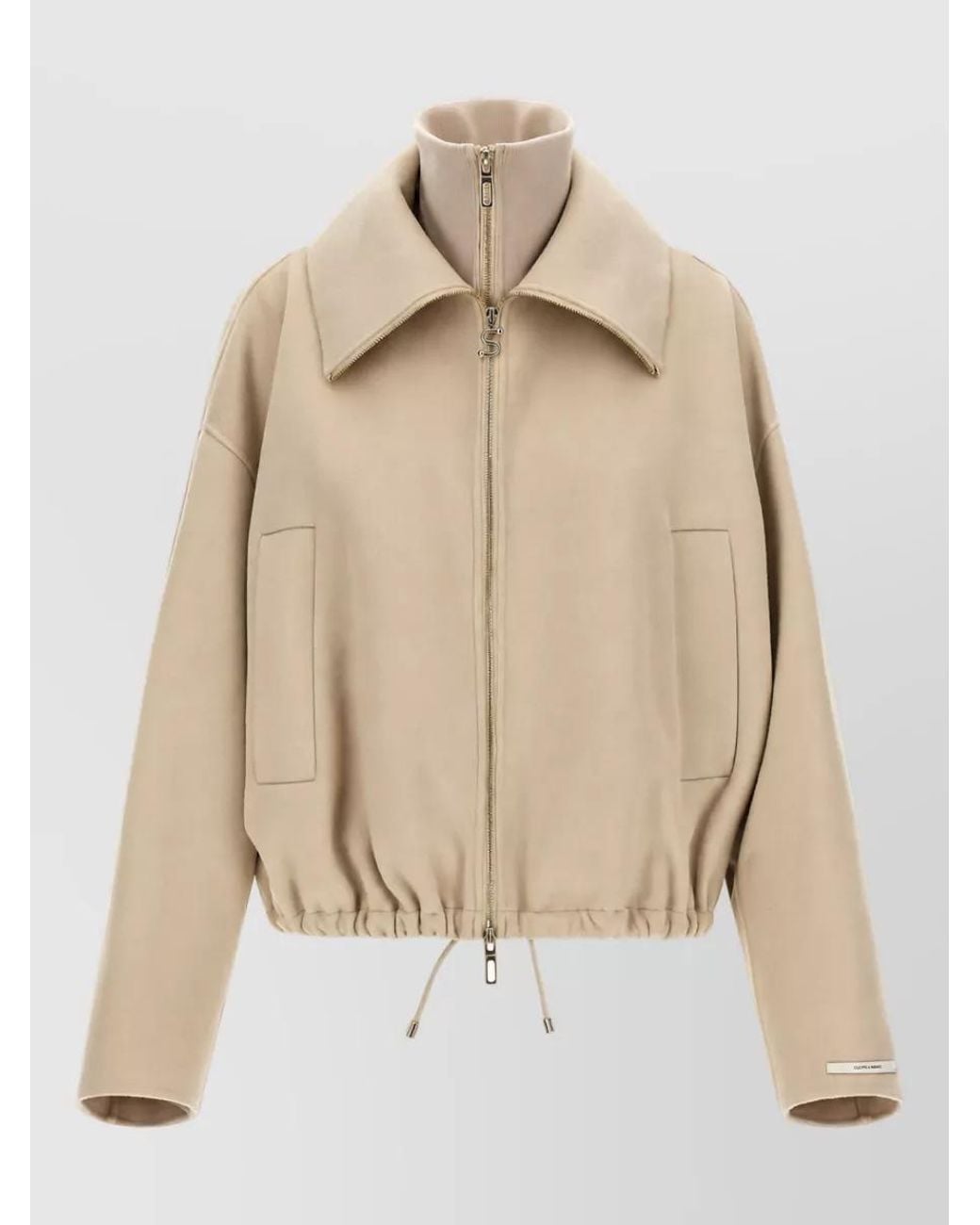 Sportmax Natural Wool Oversized Bomber Jacket
