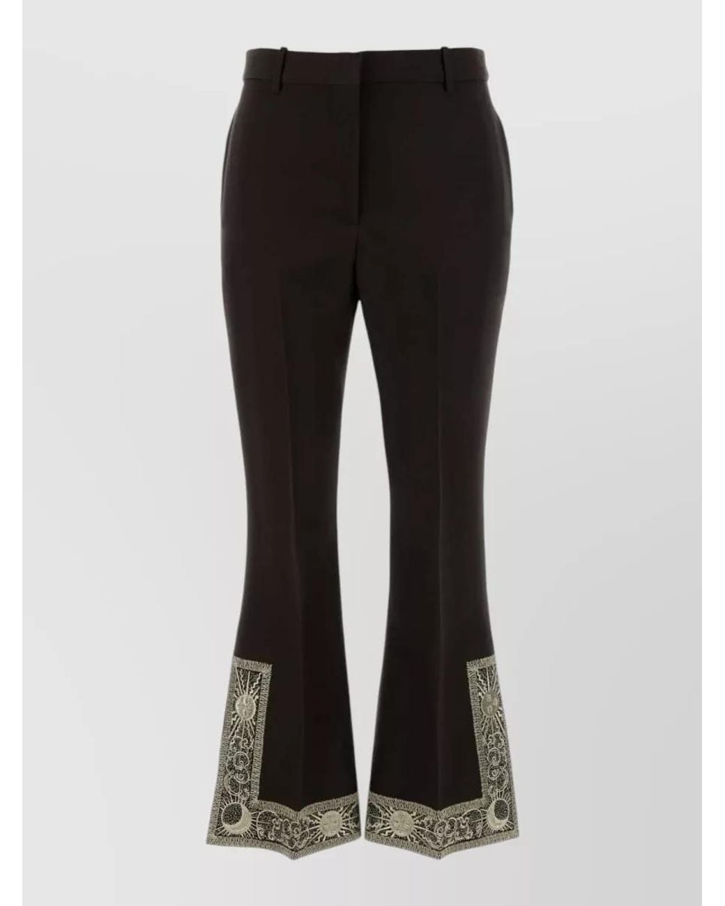 Burberry Black Flared Flat Front Pant