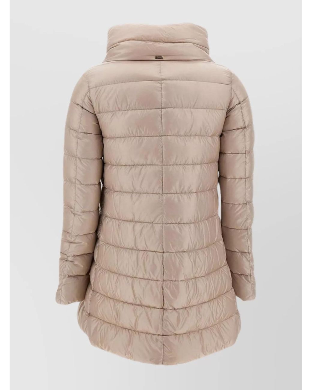 Herno Natural Down A-Line Midi Puffer Jacket